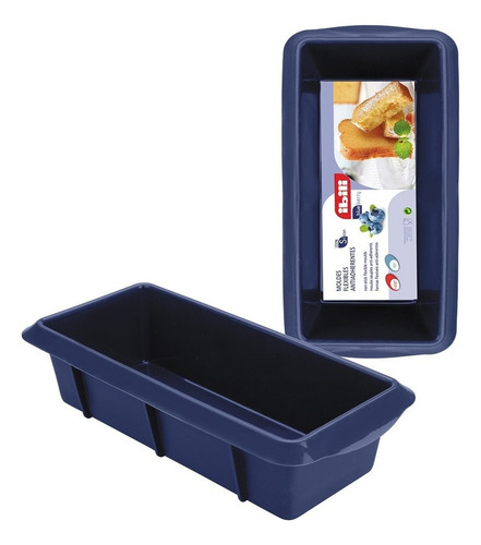 Molde Para Panque De Silicona (30 Cm) Marca Ibili Color Azul