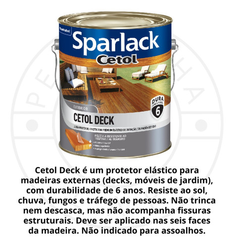 Cetol Deck Semibrilho Natural 3,6l Sparlack