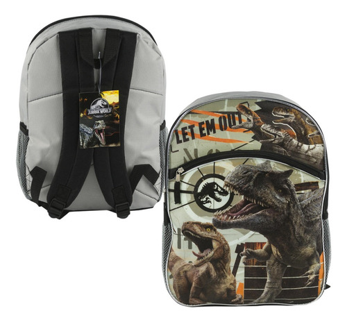 Mochila Escolar Jurassic World De 18 Pulgadas Color Multicolor