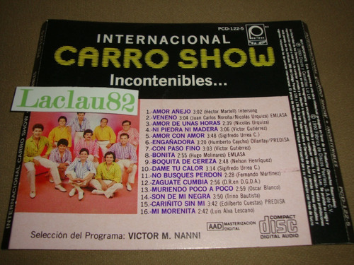 Carro Show Incontenibles 1990 Peerless Cd (Usado)