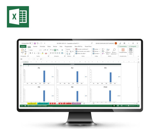Implementación Iso 9001 Excel (plantilla Excel)