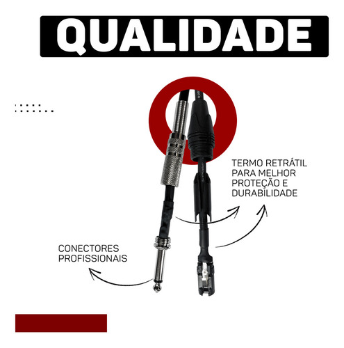 Eletrolon PUL111M500 Cabo de microfone P10 mono para XLR fêmea 5m cor preto