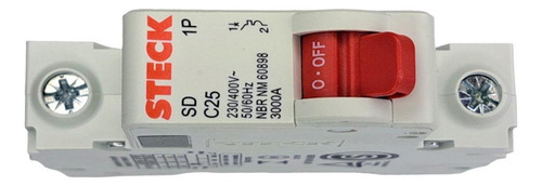 Kit C/5 - Disjuntor Steck ''din'' Unipolar 25a. C
