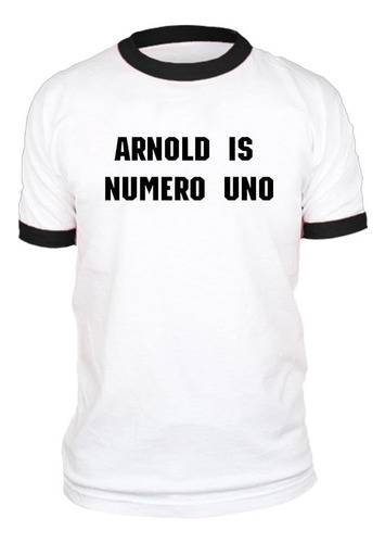 Arnold Is Numero Uno - Champ - Camiseta Con Timbre Negro De 