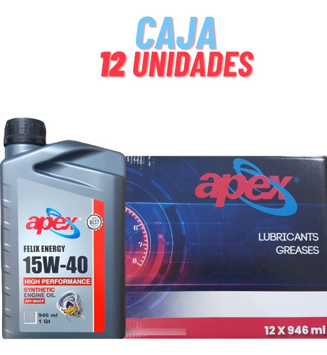 Aceite 15w40 Semi Sintetico Marca Apex Caja 12 Litros