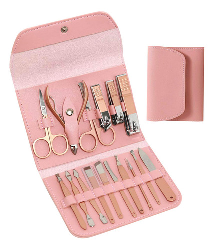 Ayalleaa Kit De Manicura Cortaunas Juego De Pedicura 18 En 1