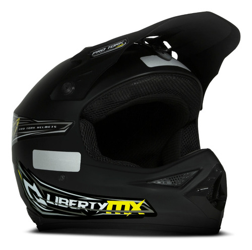 Capacete Pro Tork Motocross Preto Cor Preto-fosco Desenho Solid Tamanho do capacete 58