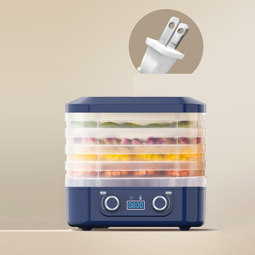 Secador De Alimentos Eléctrico Control De Temperatura Azul