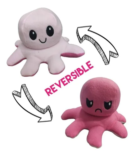 Peluche Pulpo Reversible Tik Tok Parejas Pulpito Tiktok 20cm