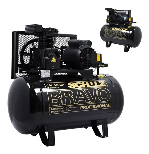 comprar Compressor De Ar 10 Pes 100 Litros Trifásico Csl 10br Schulz