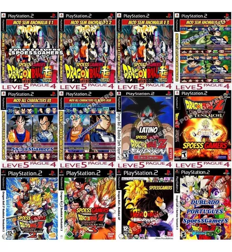 5 Jogos De Dragon Ball Mod Ps2 Patch Sua Escolha Pague 4