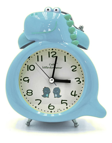 Reloj Despertador Con Campanilla Dinosaurio Infantil Kawaii 