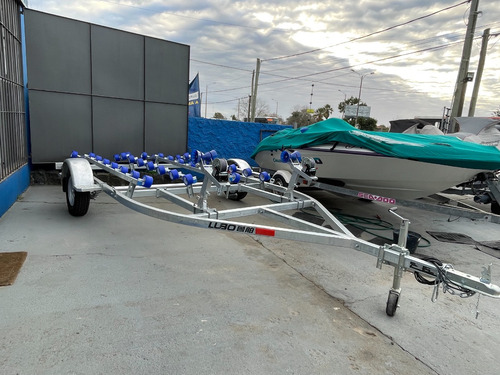 Trailer Doble Nautica En Acero Galvanizado Ponta Power Sport