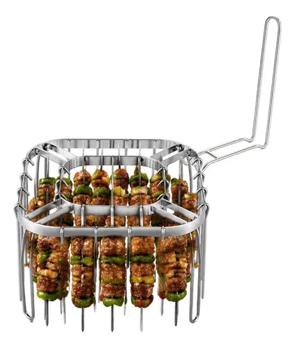 Kit De Suporte De Espeto De Churrasco Suspenso De Aço Inoxid