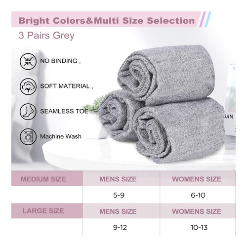Calcetines Diabéticos De Bulinlulu Para Mujeres Y Hombres, 3