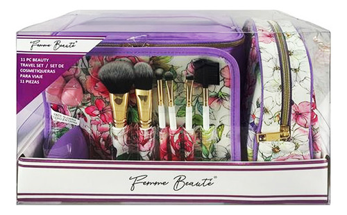 Femme Beaute Juego De Belleza 11 Piezas Purpura Para Viaje