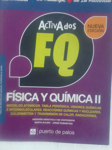Física Y Química Ii Marta Bulwik Activados Puerto De Palos (Usado)