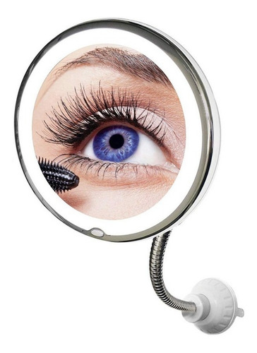 Espejo Flexible 8  360º Luz Led Makeup Aumento 10x