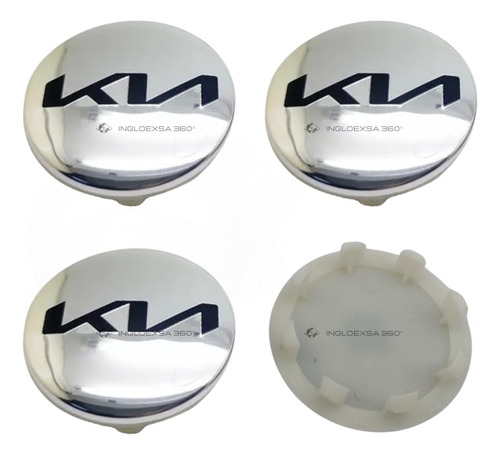 Tapas Centrales De Rines Compatible Kia - Juego X 4 Unids.