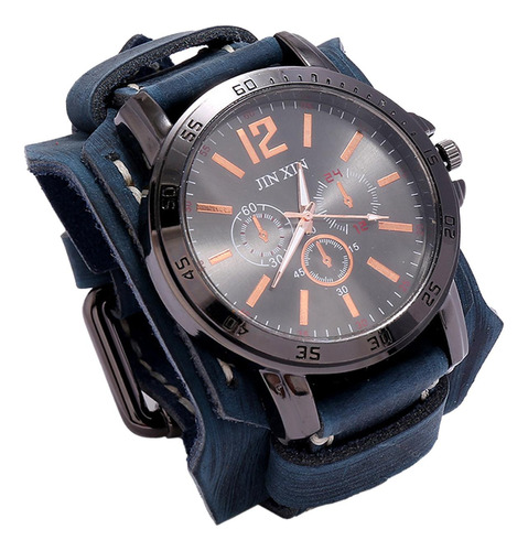 Reloj De Pulsera Para Hombre, Reloj Punk Hip Hop, Reloj Azul