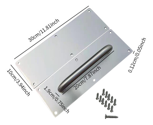 Manija De Puerta Con Placa De Empuje Y Tracción, Manijas De