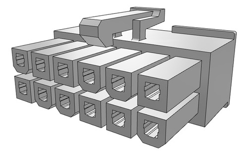 Conector Housing Hembra 12 Vias .165 4.2 Molex Minifit
