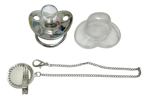 Chupete Y Portachupete Personalizados Brillos U 0-36 Meses