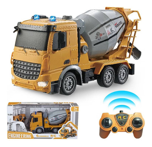 Camion Mezclador Con Luz Rc Radio Control Escala 1:24