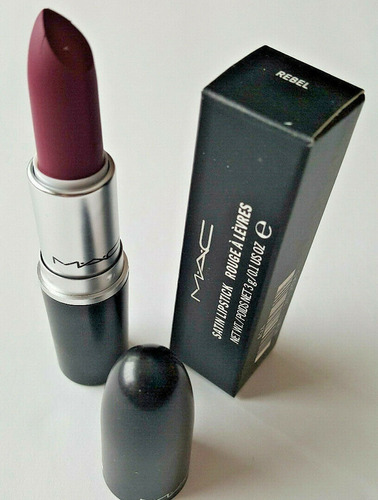 Mac - Labial Rebel ( Satin Morado Borravino )