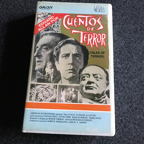 Vincent Price - Peter Lorre Vhs  Cuentos De Terror  Exc Est 