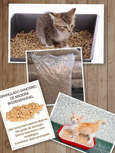 Granulado Hig. De Madeira Para Gatos 40kg (leia Descrição)