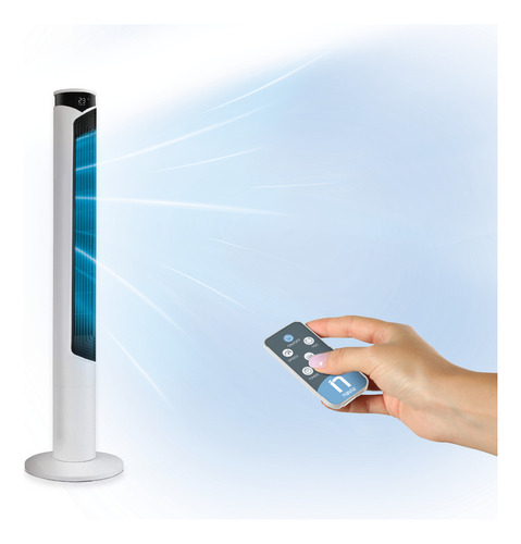 Ventilador De Torre 46 Pulgadas (116 Cm) Navia Vtn-007 19 Cm 60 Hz Blanco Plástico