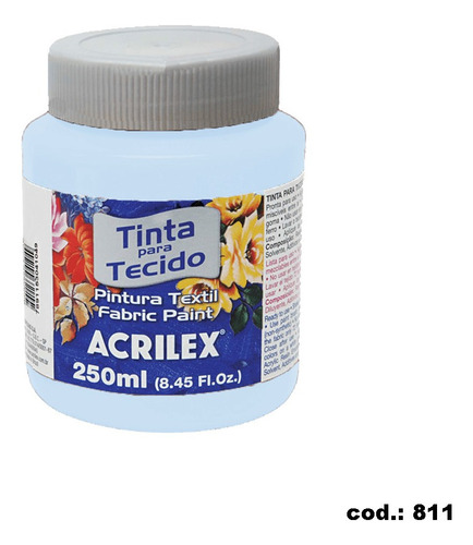 Tinta Para Tecido 250ml Azul Bebê Acrilex