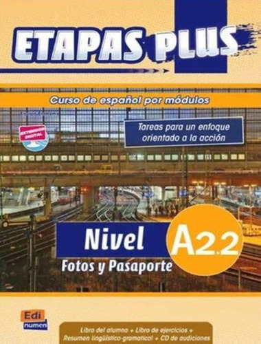 Etapas plus A2.2 - Libro del alumno + CD, de Equipo Entinema. Editorial Edinumen, capa mole em espanhol, 2007