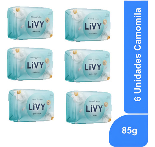 Sabonete Livy Camomila 6 Barras De 85gr