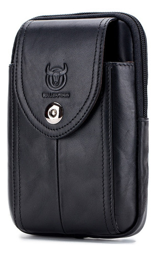 Bolso De La Cintura De Hombre Cuero Genuino For Celular