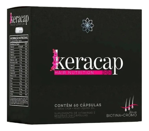 Keracap Hair Nutrition 500mg - 60 Cápsulas - Nutrends