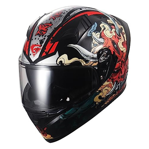 Full Face Motorcycle Helmet With Internal Tinted Visor ...