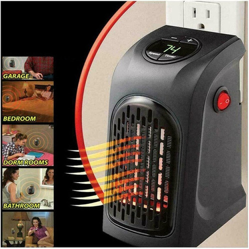 Imagen 8 de 10 de Calefactor Electrico Mini Estufa De Pared Portatil Invierno