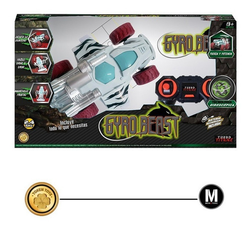 Auto Radio Control Gyro Beast Rc Token Toys Color Blanco Personaje Gyrobeast