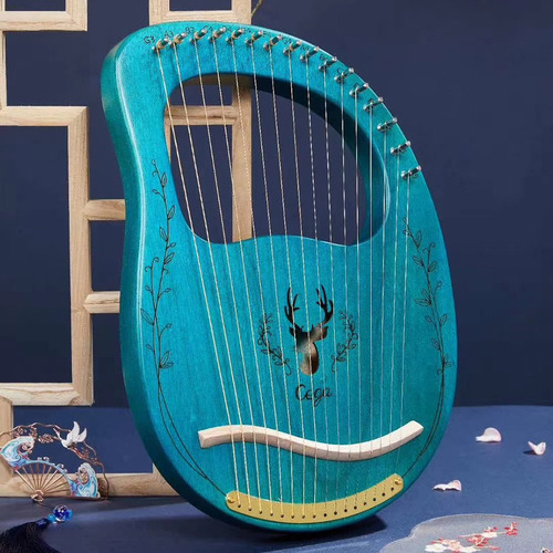 Muslady - Arpa De Lira Portátil (16 Cuerdas, Madera Maciza)