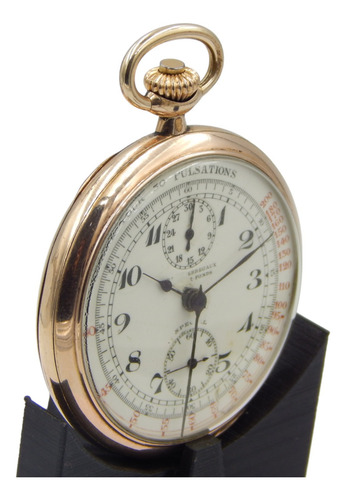 Reloj De Bolsillo Girard Perregaux Cronógrafo Bañado En Oro (Usado)