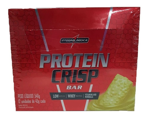 Barra De Proteína- Protein Crisp Bar Torta De Limão- Cx C/12