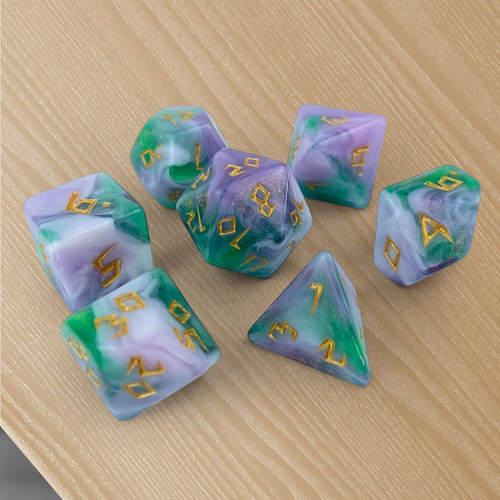 5 Dados De Juego De 7 Piezas Para Juego De Mesa