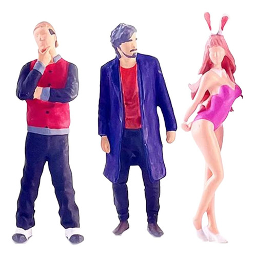 Figura De Personas 3x 1/64, Personaje , Mini Figuras De Moda