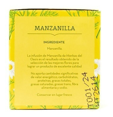 Imagen 3 de 3 de Té De Manzanilla Hierbas Del Oasis Pack X 3 Cajas