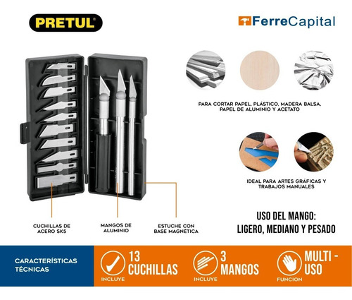 Juego Exactos Con Estuche, 13 Piezas, Pretul, 22409