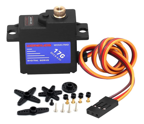 Servo Digital Rc 17g, Servo De Engranaje De Metal Impermeabl