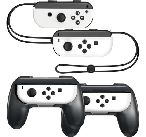 Pack De Grips Y Correas Para Joycon - Compatibilidad Switch