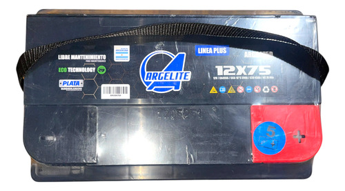 Batería 12x75 Argelite Línea Plus Plata 278x175x175 Derecho